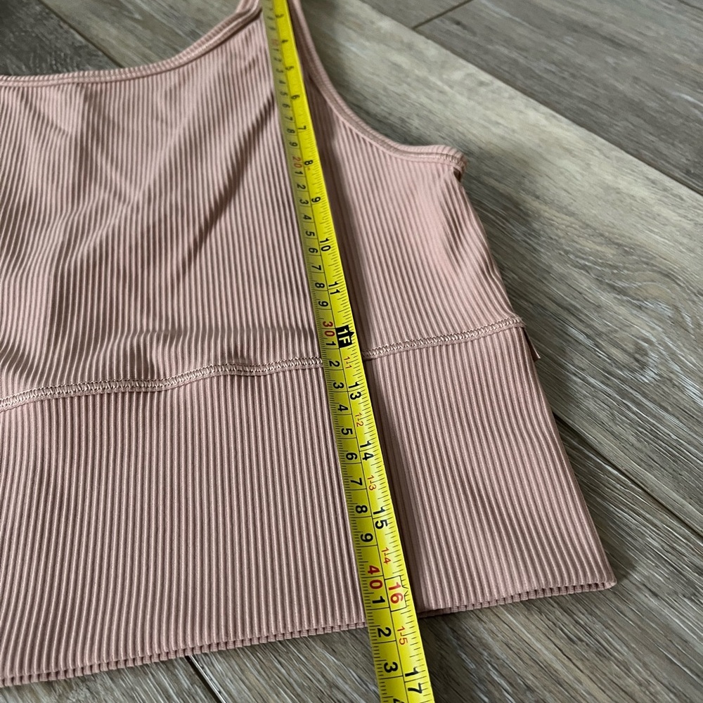Lululemon Athletica Power Pivot Ribbed Tank Top / Pink Clay - Picture 9 of 10